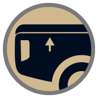 Trimless skirted edges icon